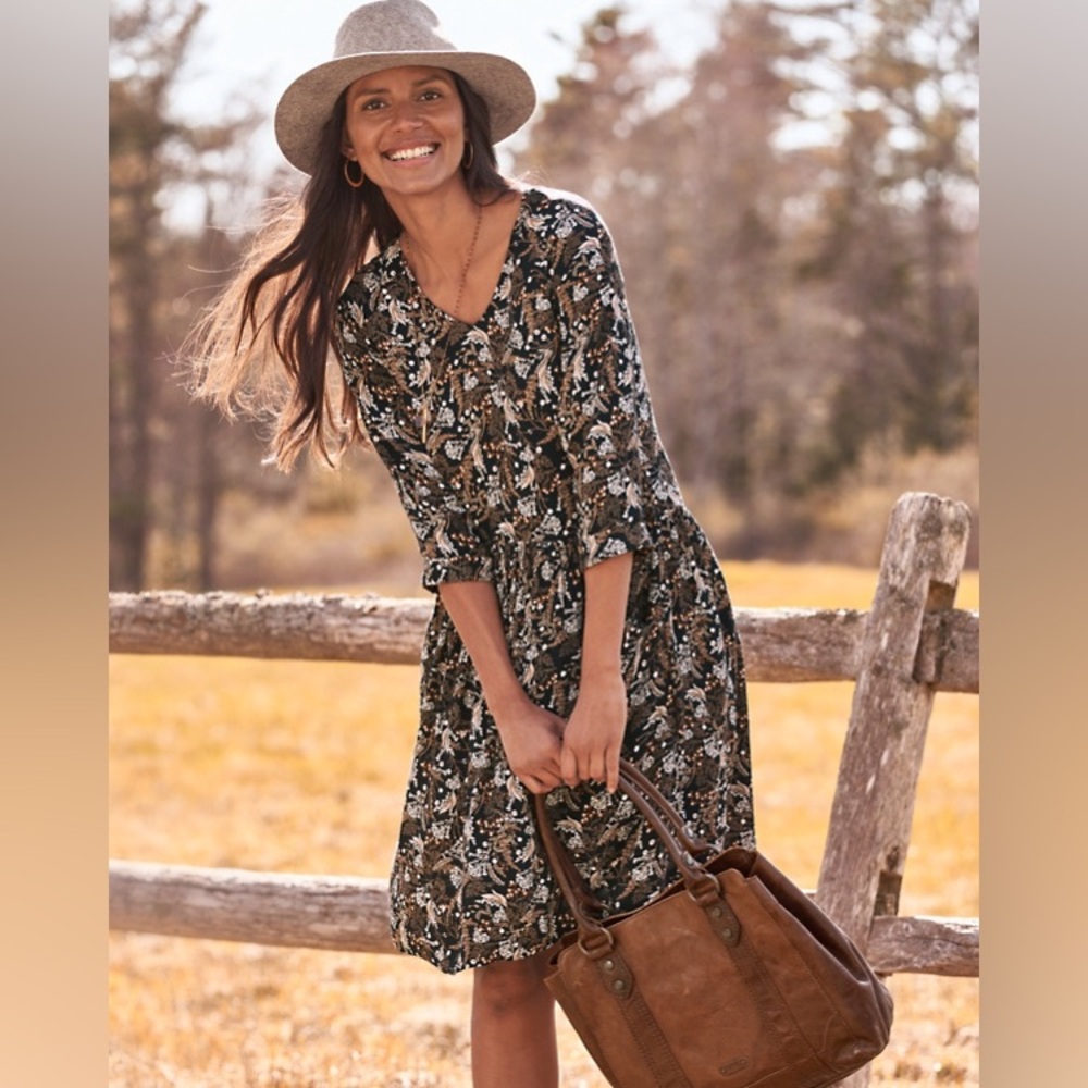 Garnet Hill Bohemian Pocket-detail Dress - Picture 3 of 8